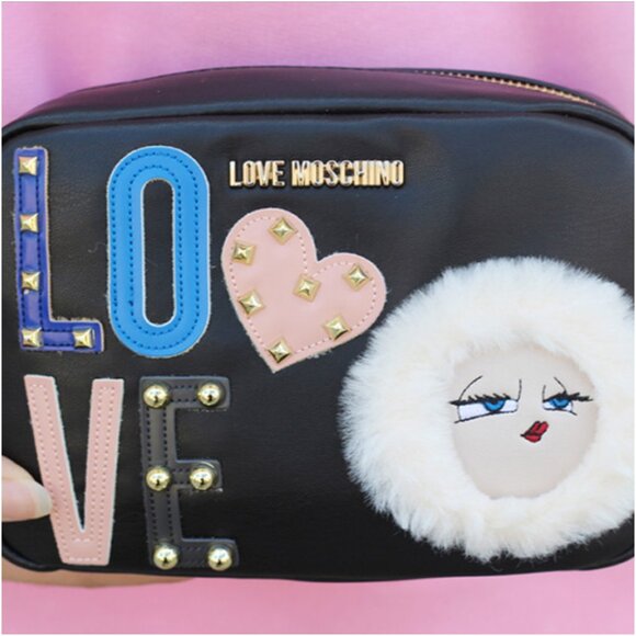 NWT Love Moschino Embellished Logo Crossbody Bag🖤 (#305) - Picture 1 of 12